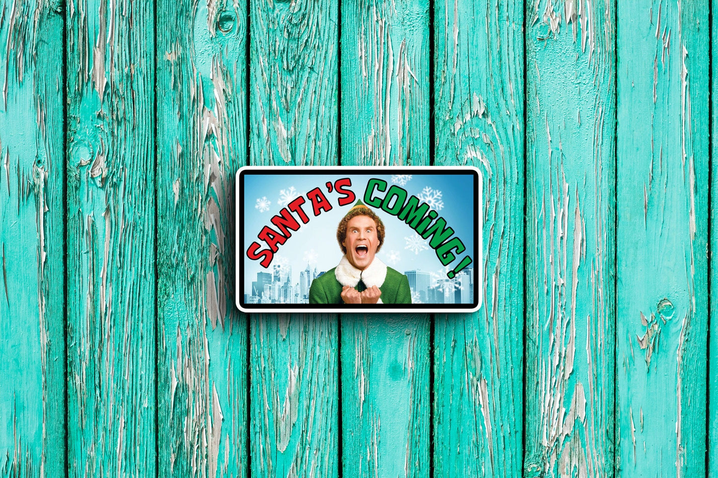 Santa's Coming! (Elf) Sticker