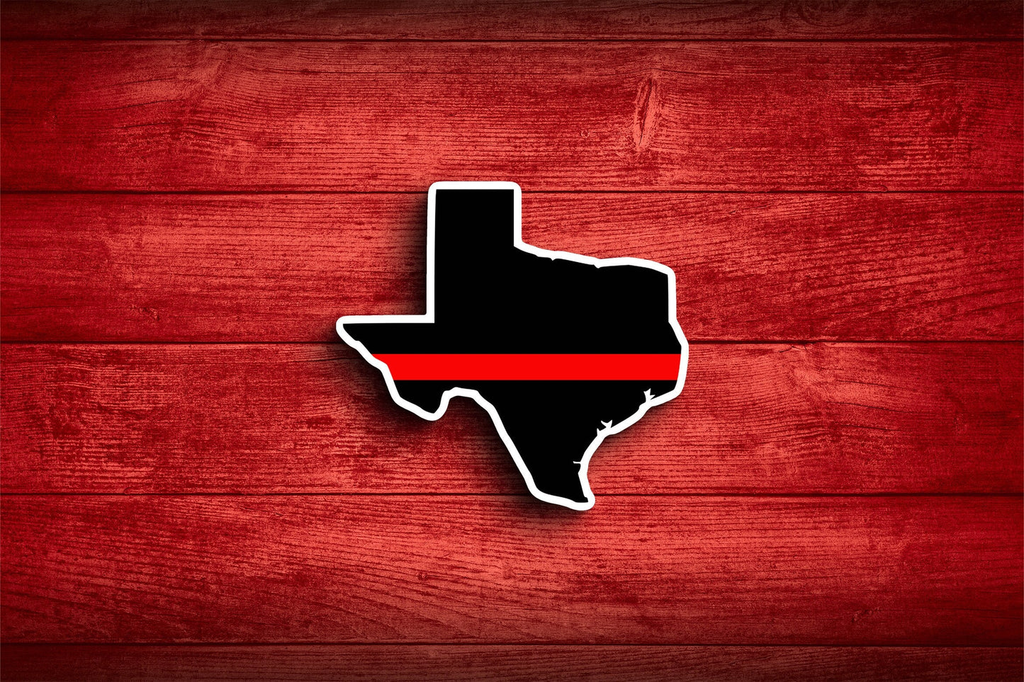 Texas Thin Red Line Sticker