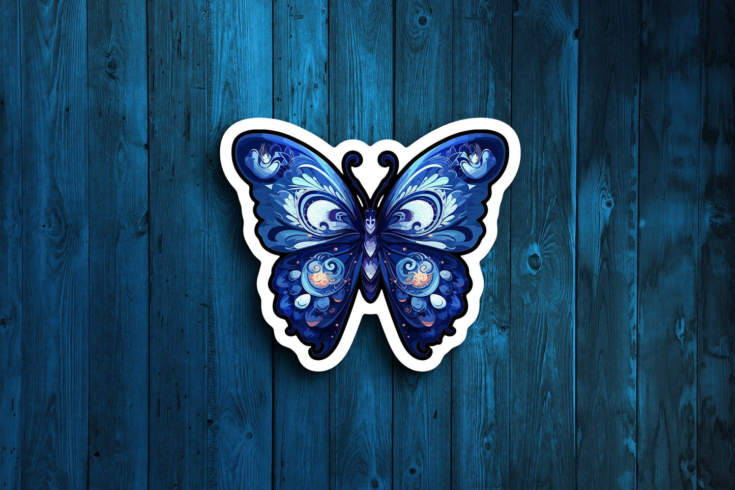 Blue Butterfly Sticker