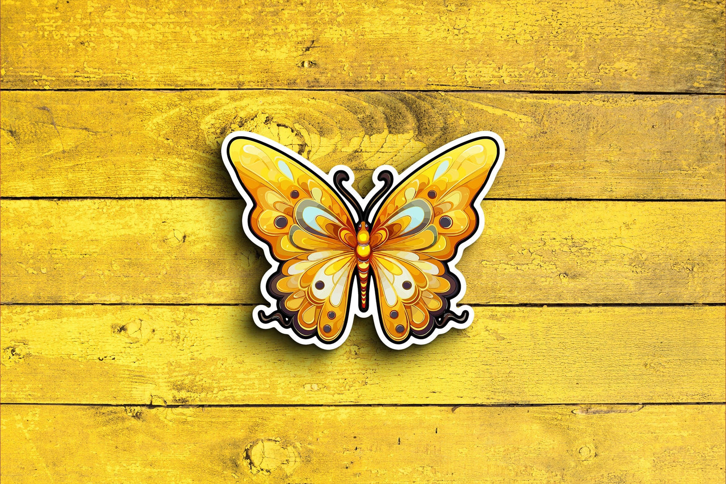 Goldenrod Butterfly Sticker