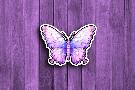 Lavender Butterfly Sticker