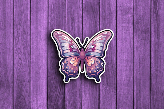 Mauve Butterfly Sticker