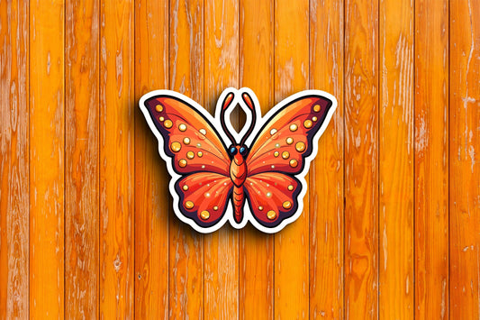 Orange Butterfly Sticker