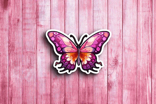 Orchid Butterfly Sticker