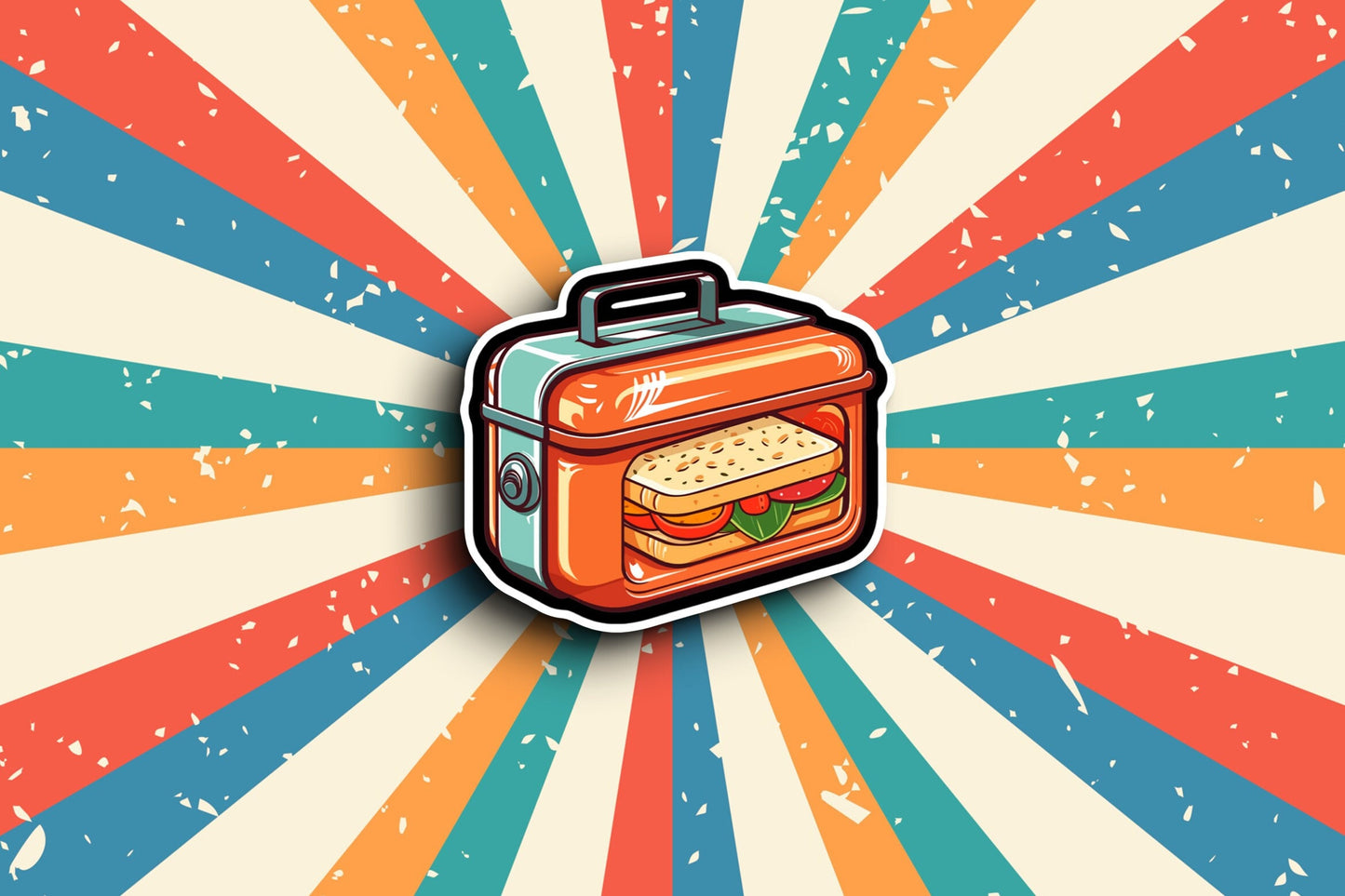 Retro Lunch Box Sticker