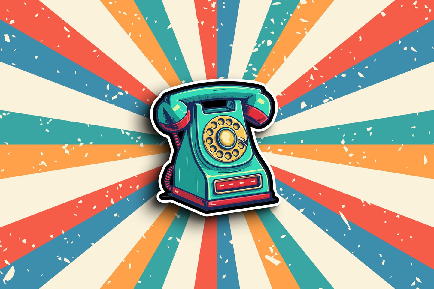 Retro Telephone Sticker