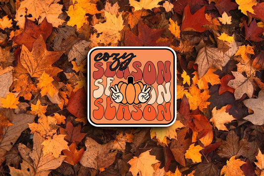 Cozy Season Pumpkin Orange (Fall) Sticker