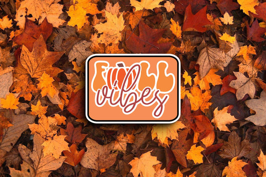 Fall Vibes Orange (Fall) Sticker