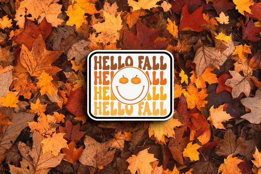 Hello Fall Pumpkin (Fall) Sticker