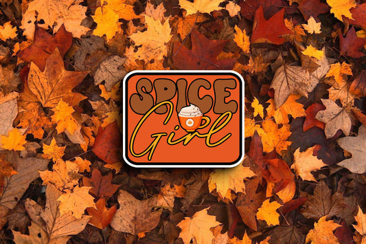 Spice Girl - Orange Background (Fall) Sticker