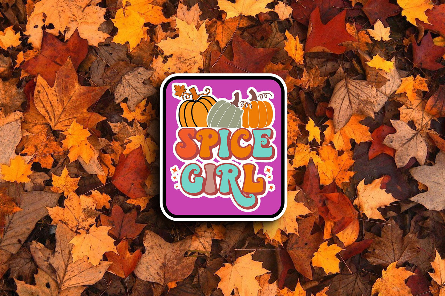 Spice Girl - Purple Background (Fall) Sticker