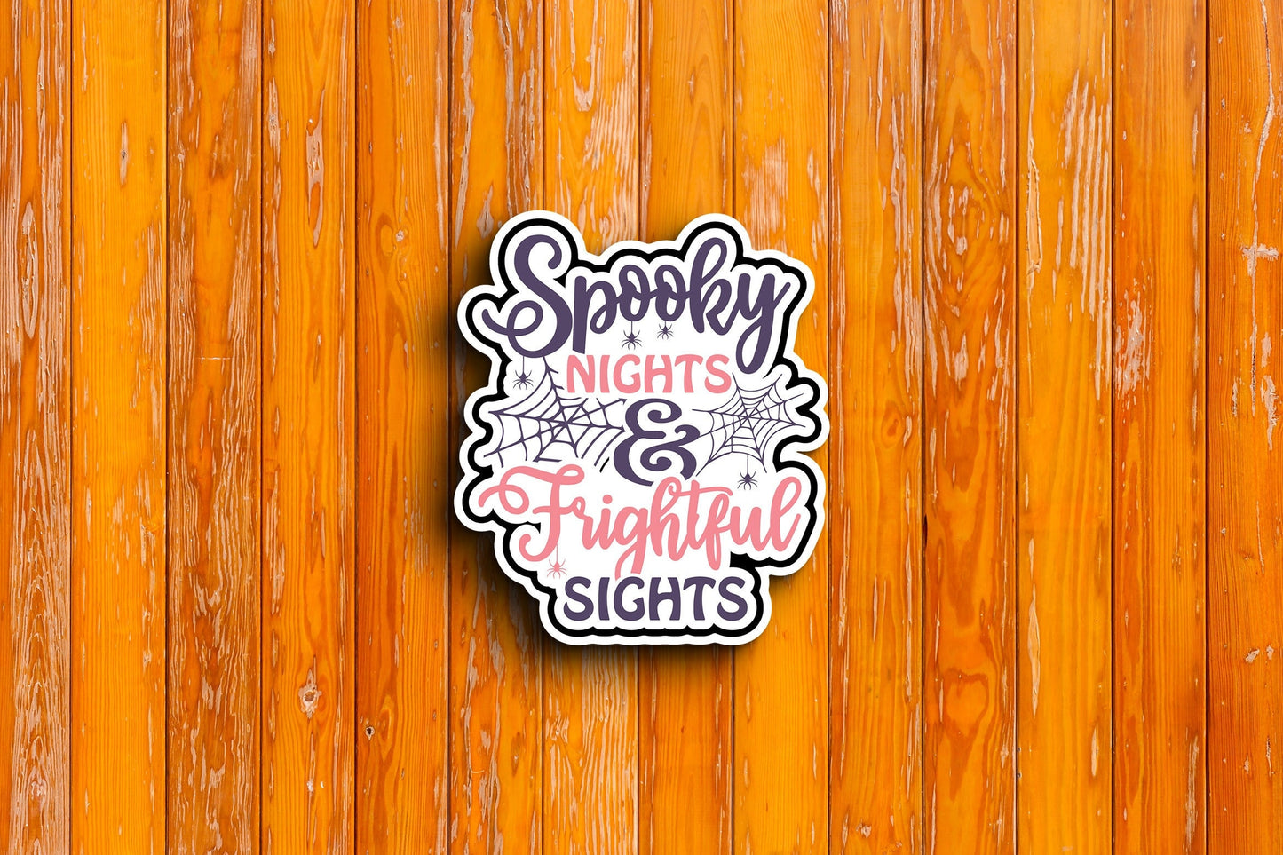 Spooky Nights and Frightful Sights (Halloween) Sticker