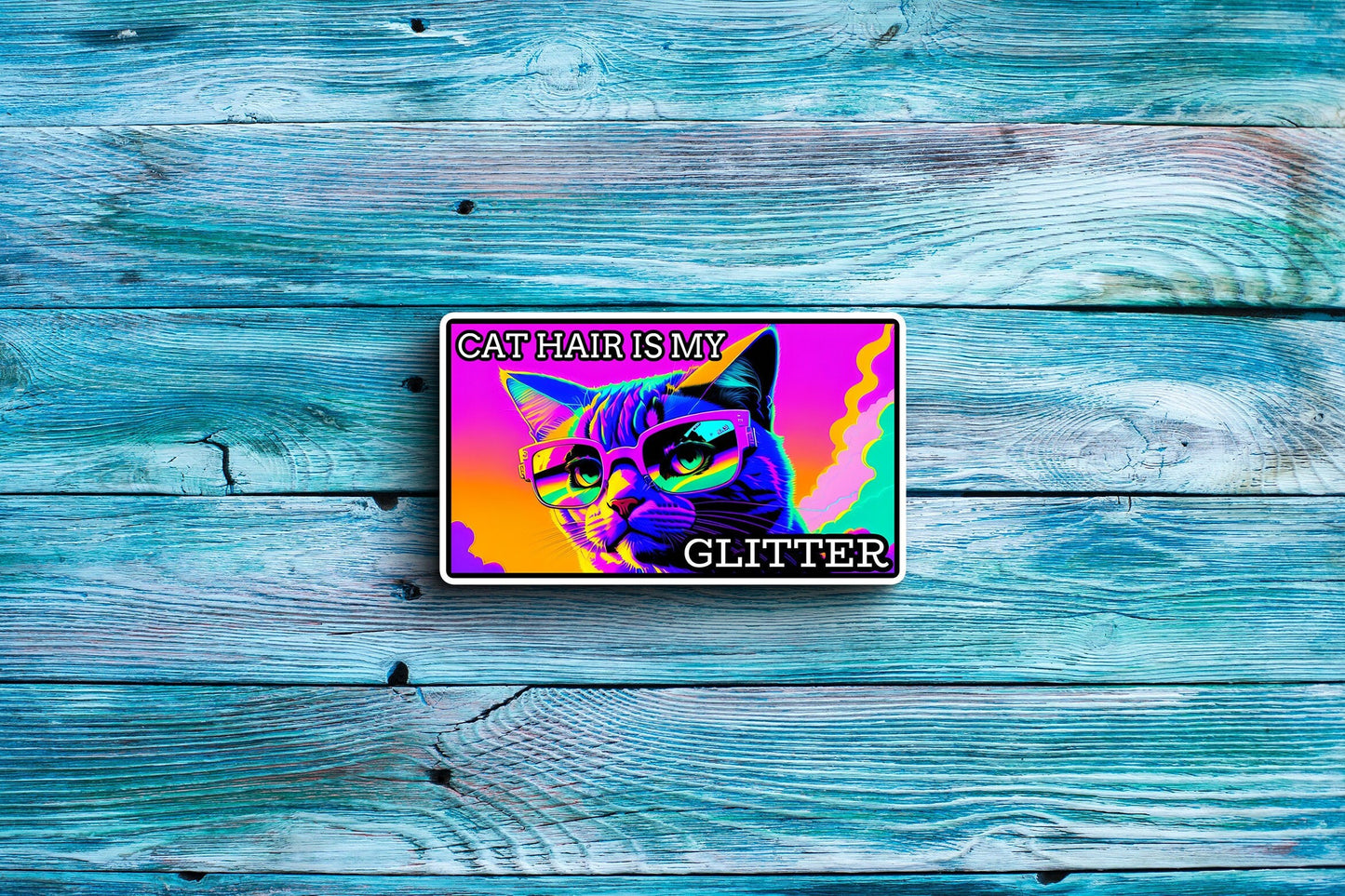 Cat Glitter Sticker