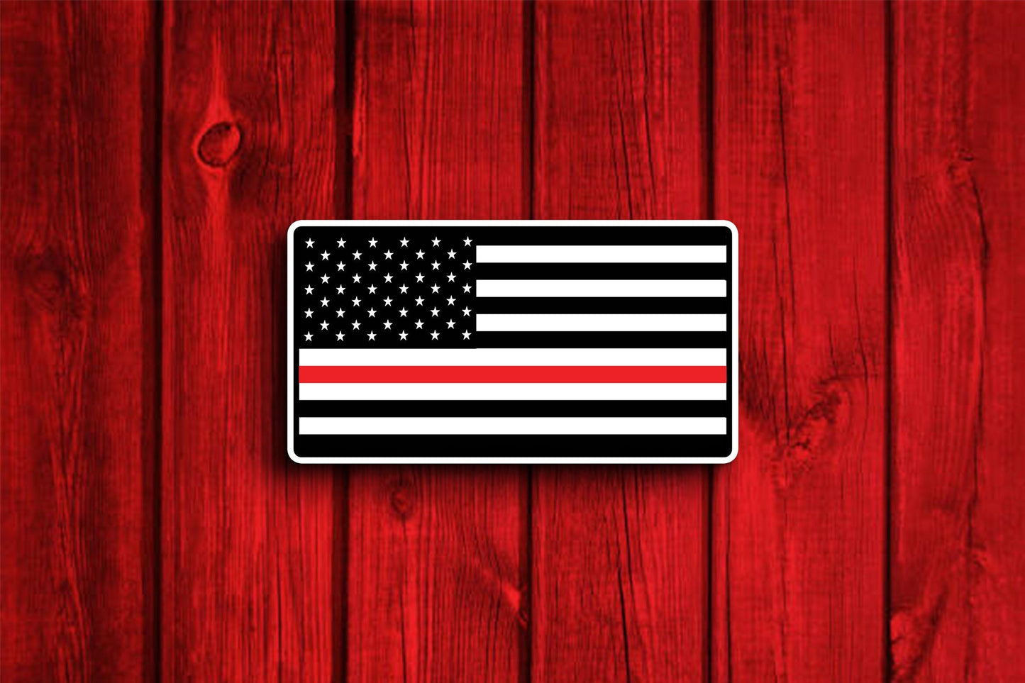 American Flag Thin Red Line Sticker