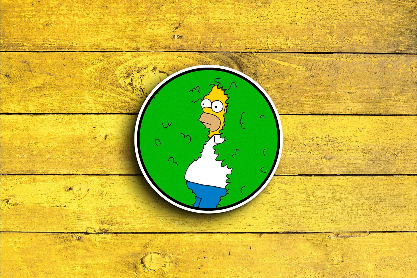 Homer In The Bushes (Simpsons) Sticker