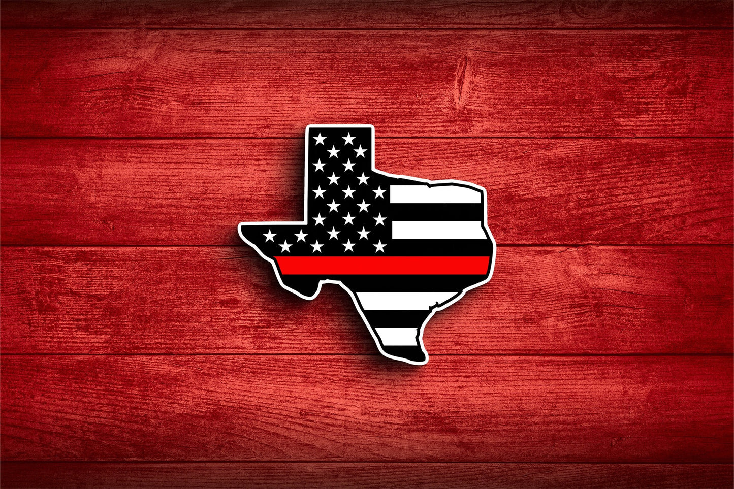 American Texas Thin Red Line Sticker