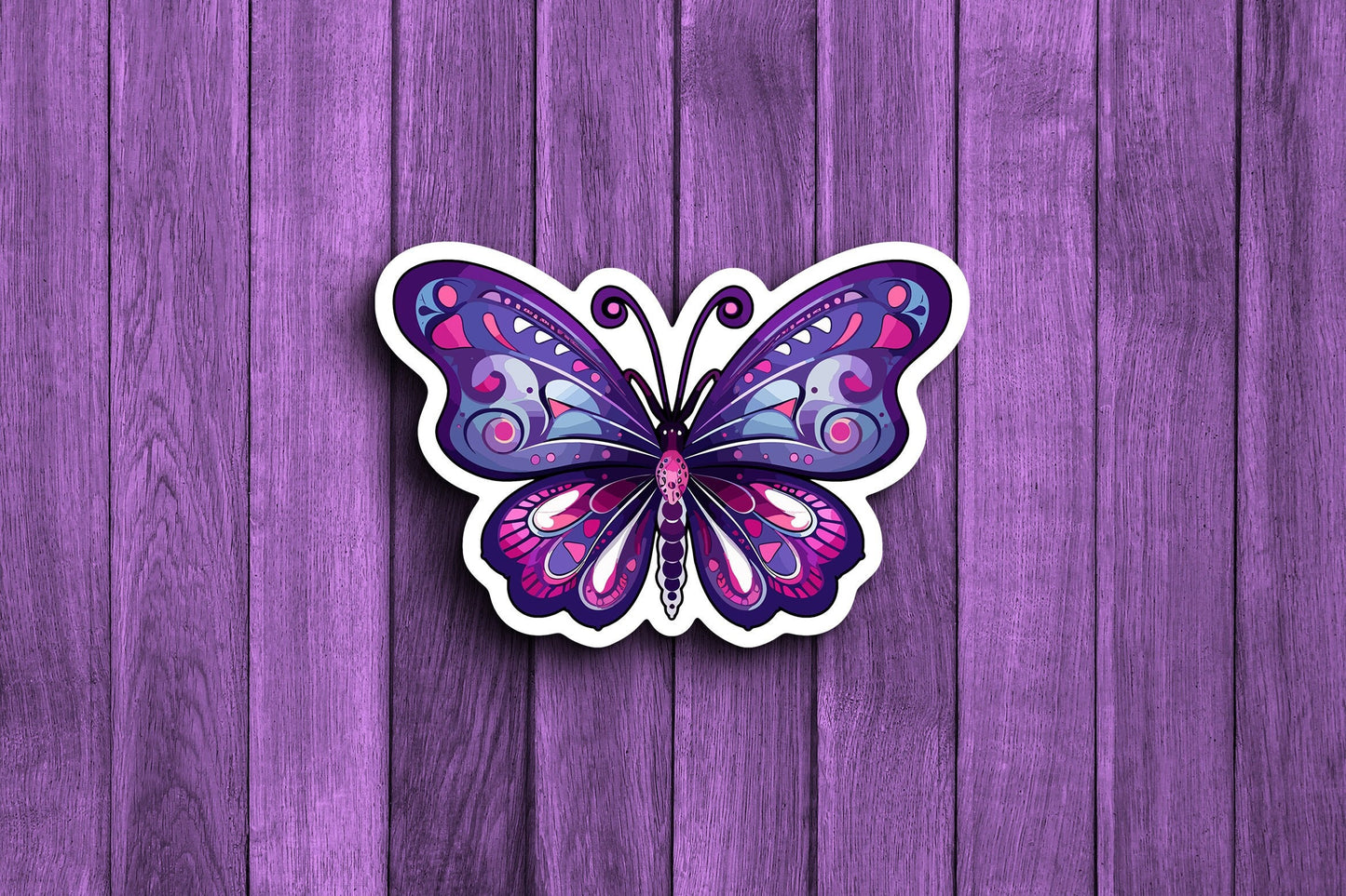 Purple Butterfly Sticker