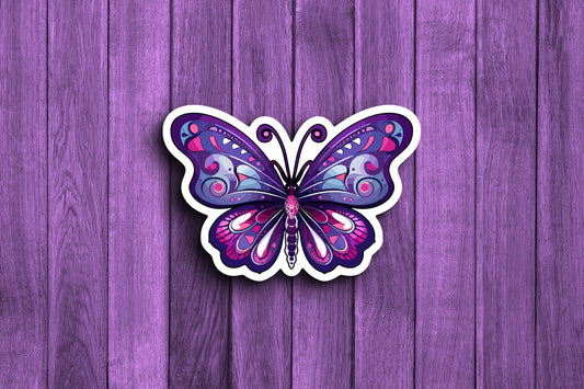 Purple Butterfly Sticker