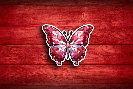 Ruby Butterfly Sticker