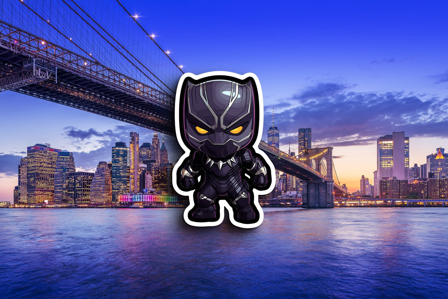 Black Panther Super Hero Sticker