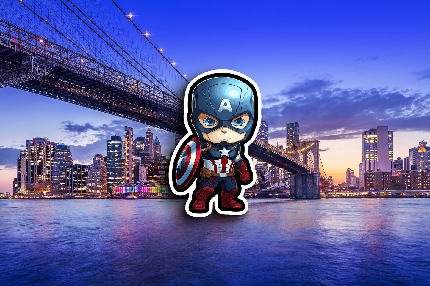 Captain America Super Hero Sticker