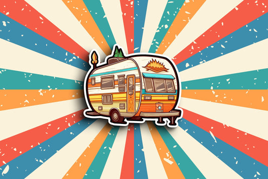 Retro Camper Sticker