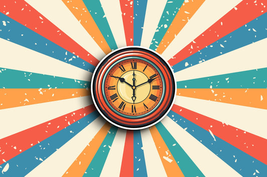 Retro Clock Sticker