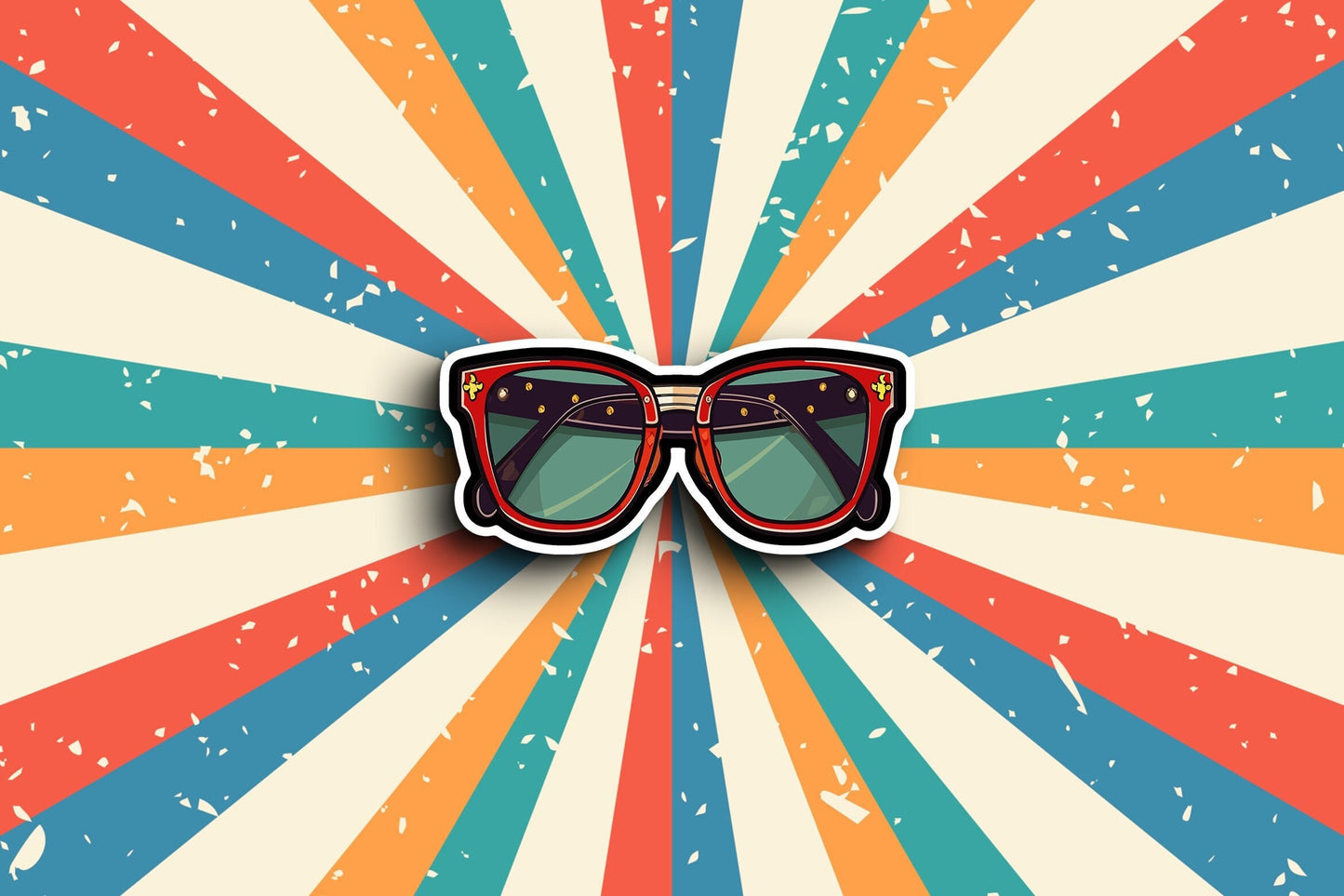 Retro Sunglasses Sticker