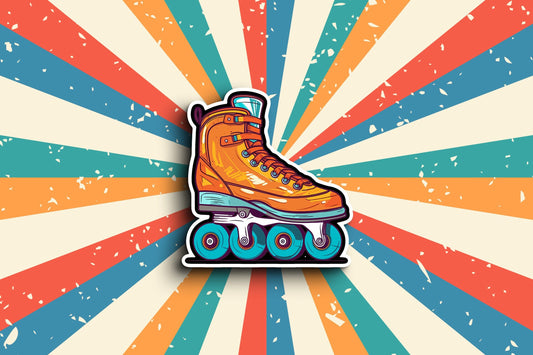 Retro Roller Skate Sticker