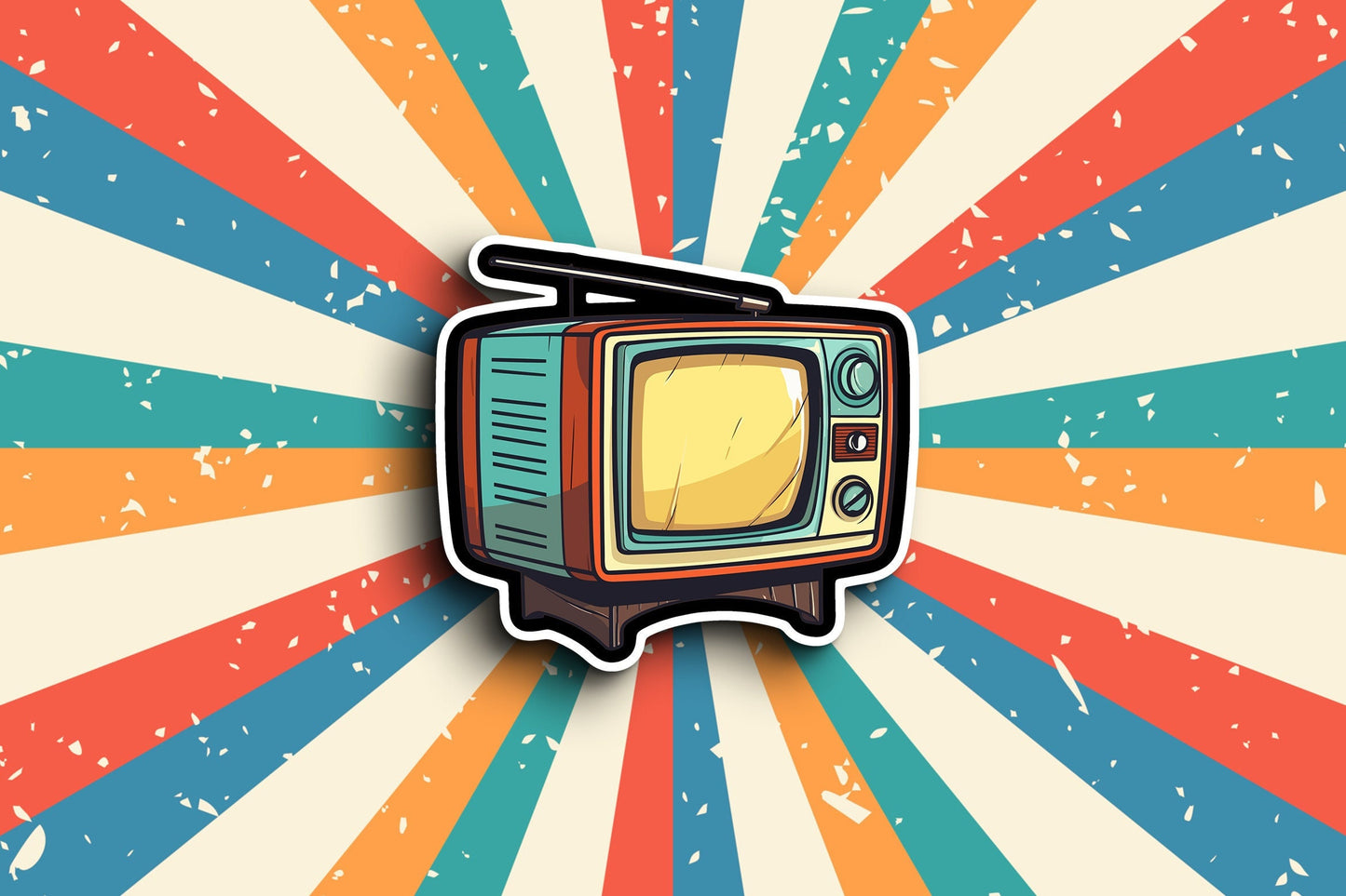 Retro Television Sticker