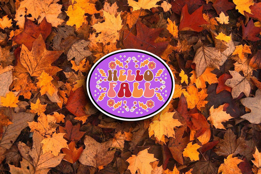 Hello Fall Purple (Fall) Sticker