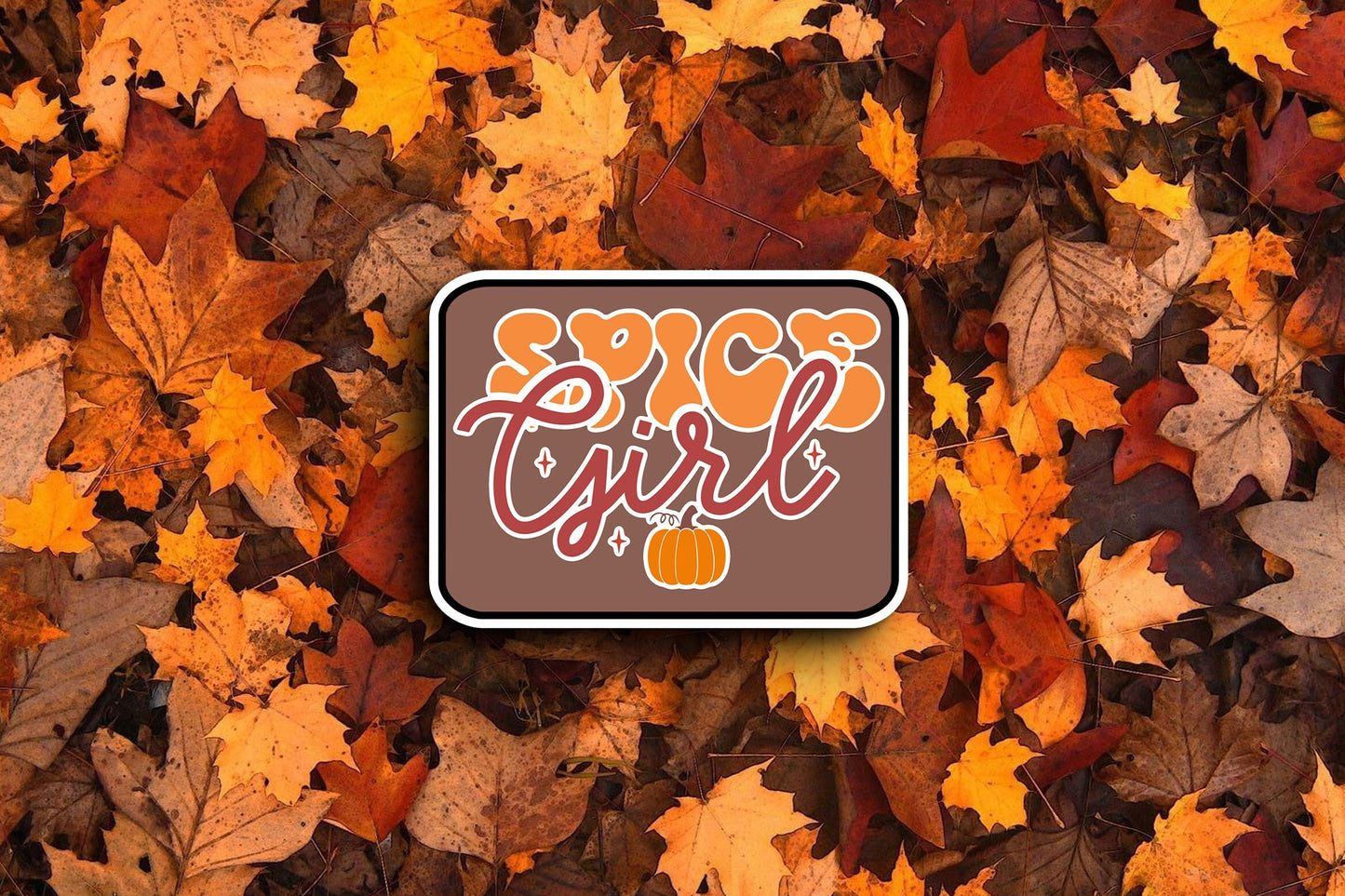 Spice Girl - Brown Background (Fall) Sticker