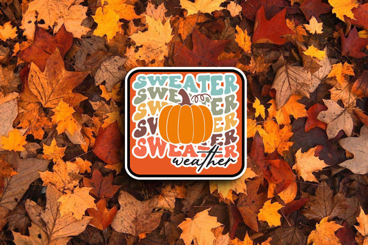 Sweater Weather Pumpkin (Fall) Sticker