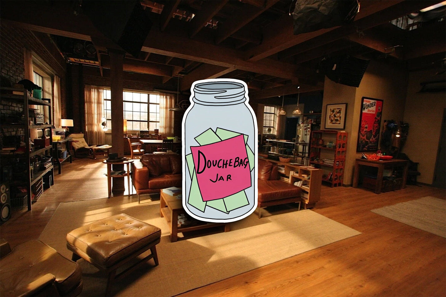 Douchebag Jar (New Girl) Sticker