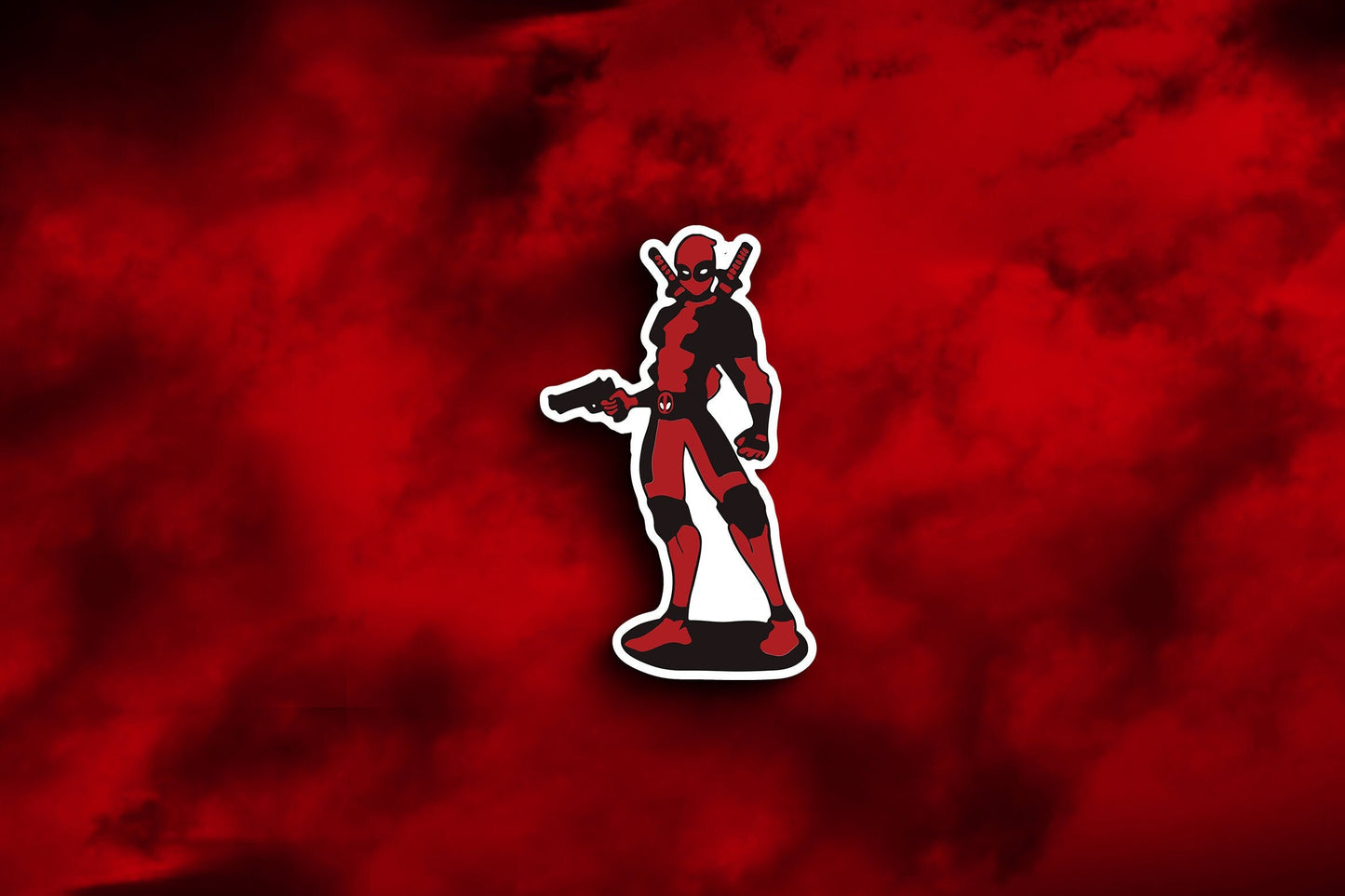 Deadpool Tall Cartoon Sticker