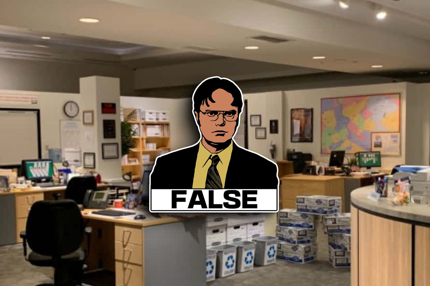 Dwight Shrute False (The Office) Sticker