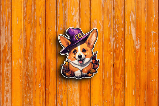 Corgi #2 Halloween Sticker