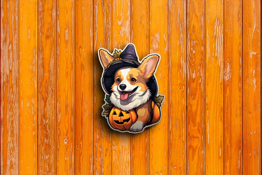 Corgi #3 Halloween Sticker