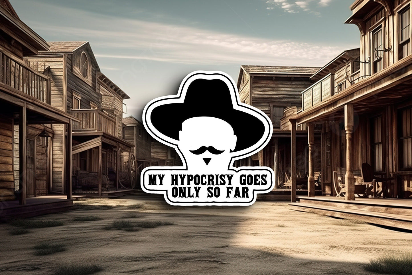 My Hypocrisy Goes Only So Far (Tombstone) Sticker