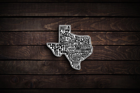 Texas Cities Sticker