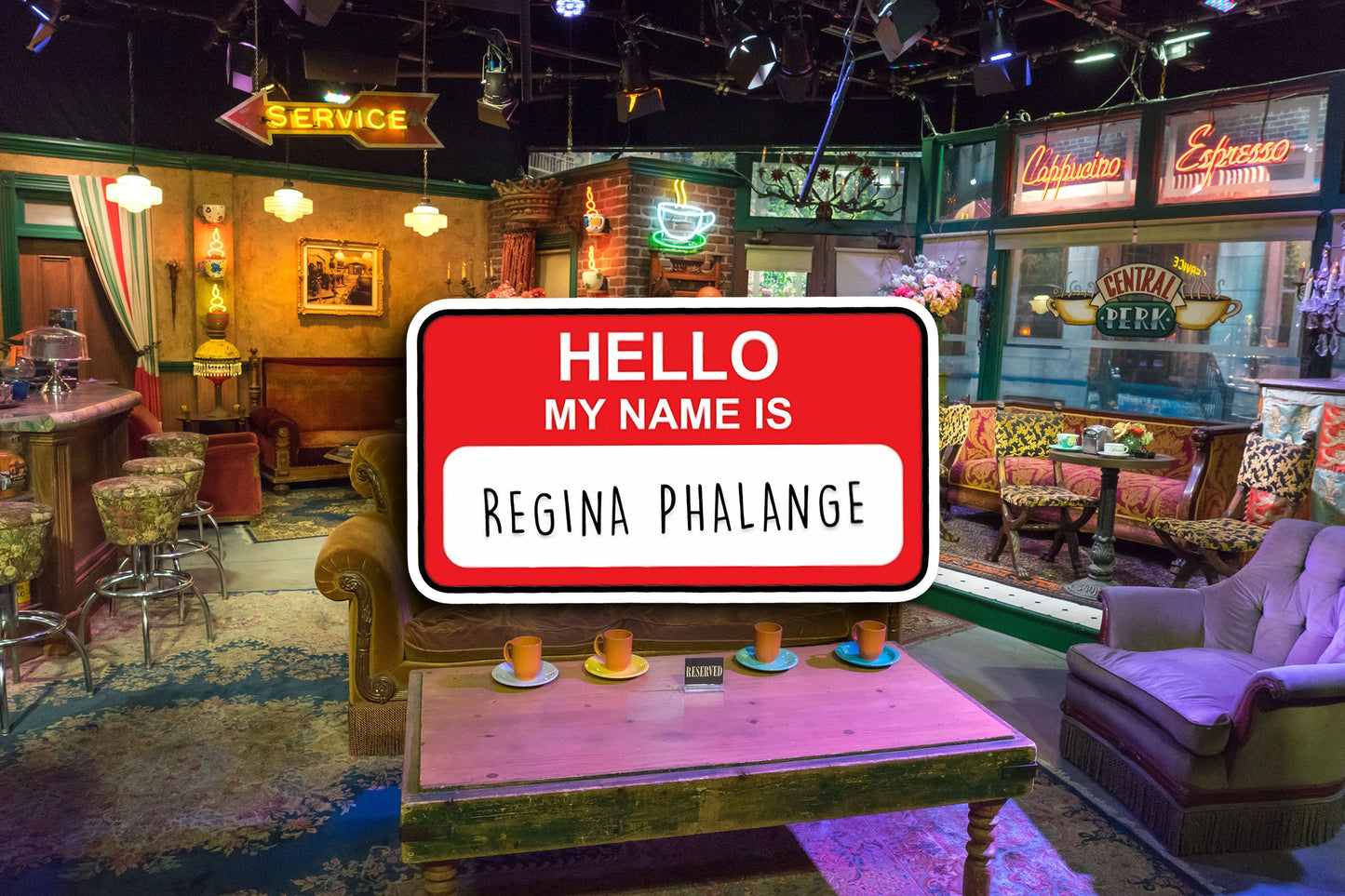 Regina Phalange Name Tag (FRIENDS) Sticker