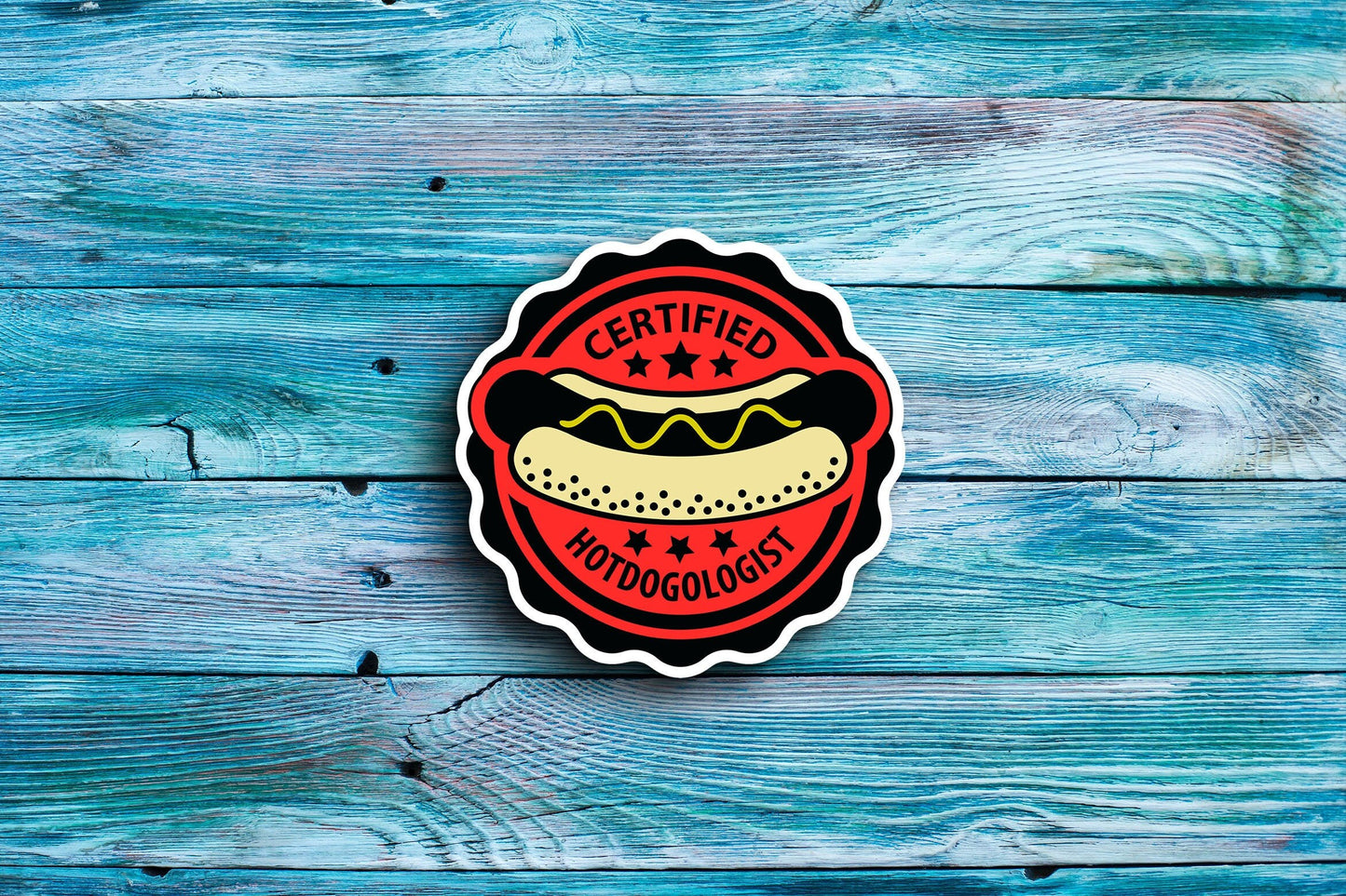 Certified Hotdogologist Sticker