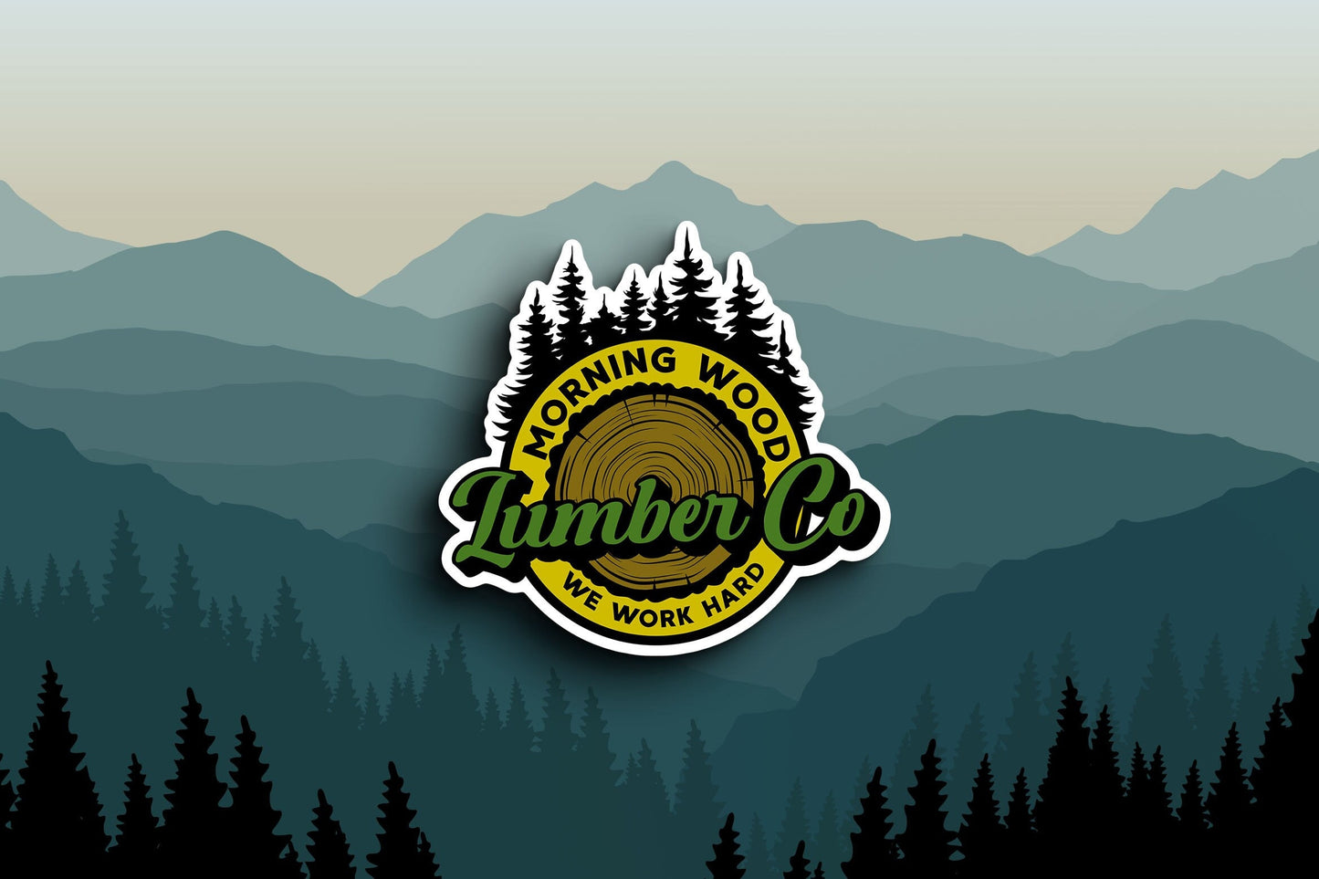 Morning Wood Lumber Company (Trees) Sticker