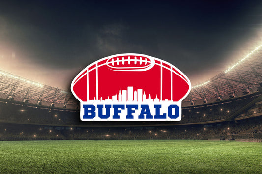 Buffalo Football (Red) Sticker