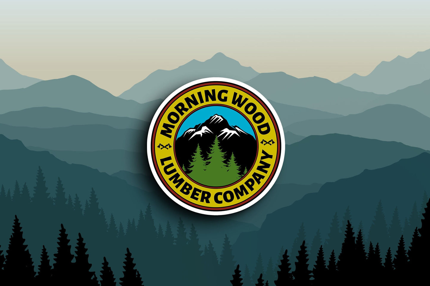 Morning Wood Lumber Company (Mountains) Sticker